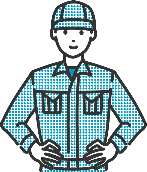 作業着の人物のイラスト